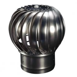 LOMANCO 8 in. Mill Finish Aluminum Internally Braced Whirlybird Wind Turbine