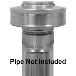 Active Ventilation 3 in. Dia Aluminum Vent Pipe Cap in Mill Finish
