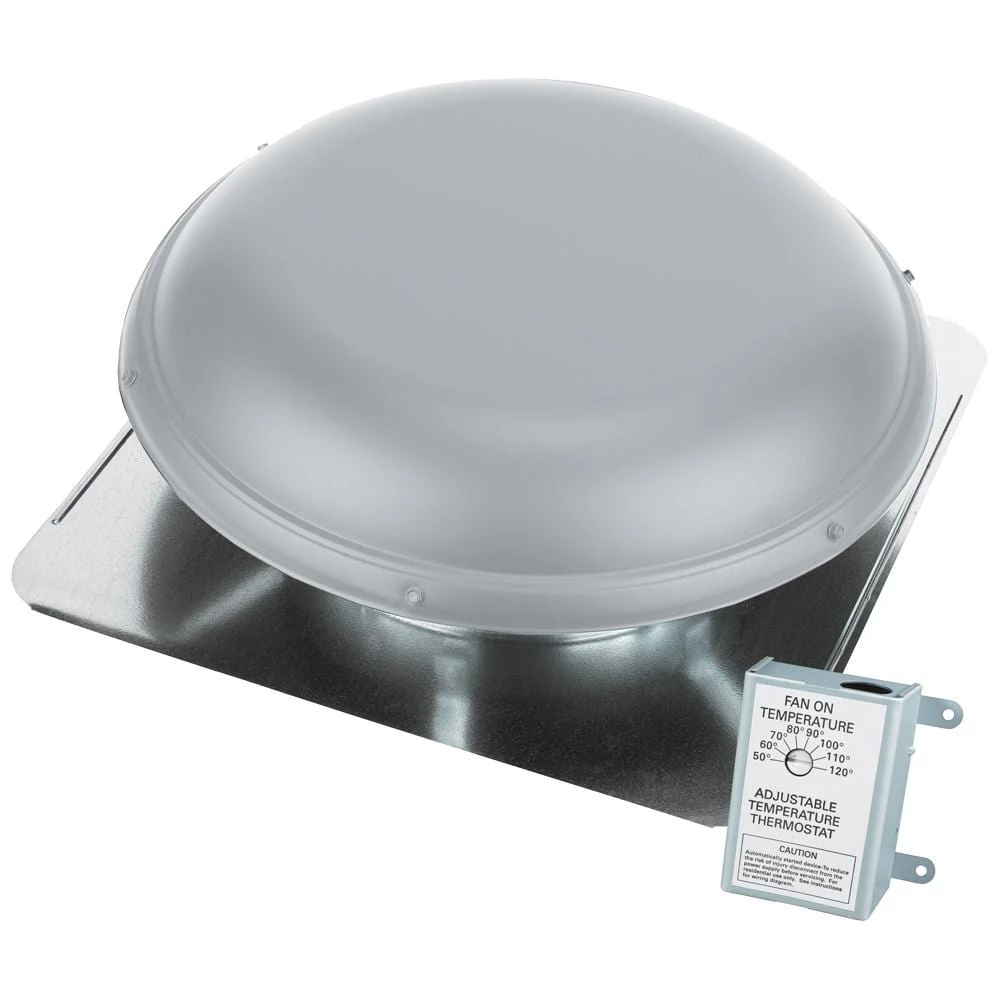 Air Vent 1320 CFM Aluminum Finish Power Roof Mount Attic Ventilator