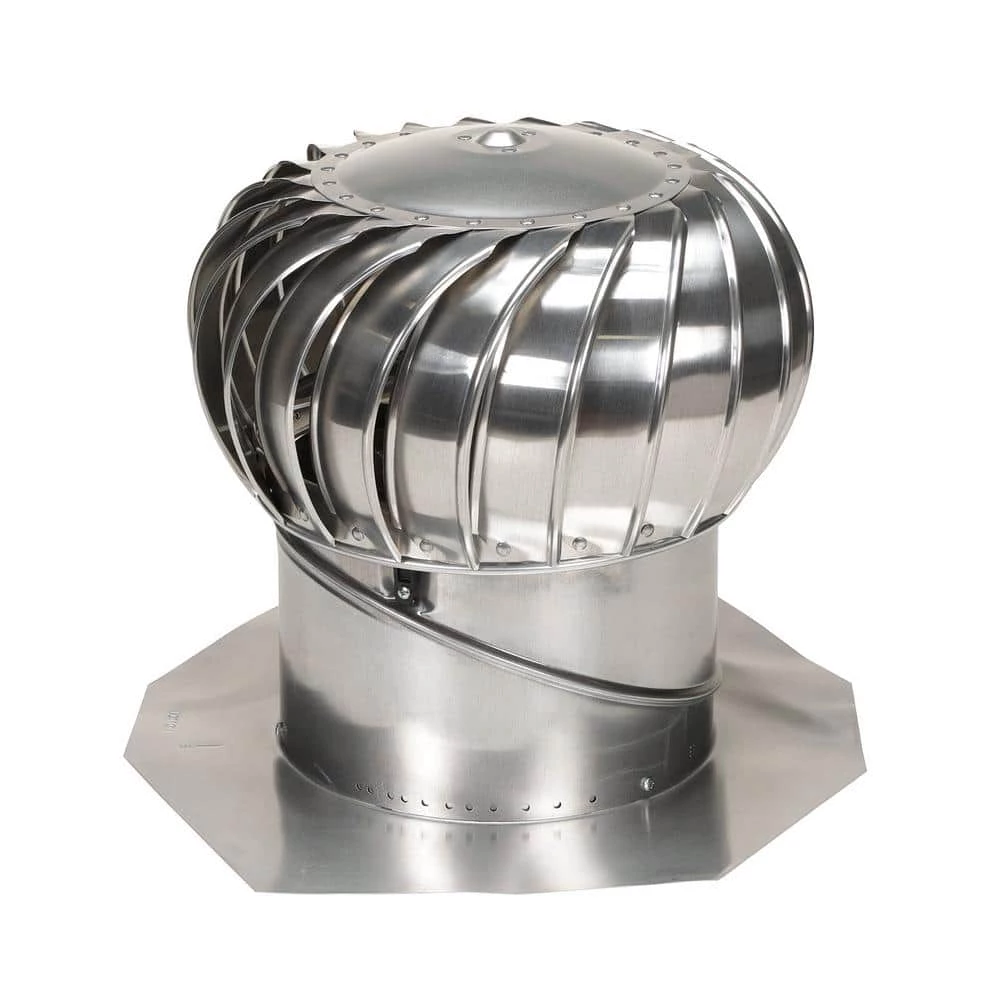 Air Vent 14 in. Mill Aluminum Internally Braced Wind Roof Turbine - Image 7