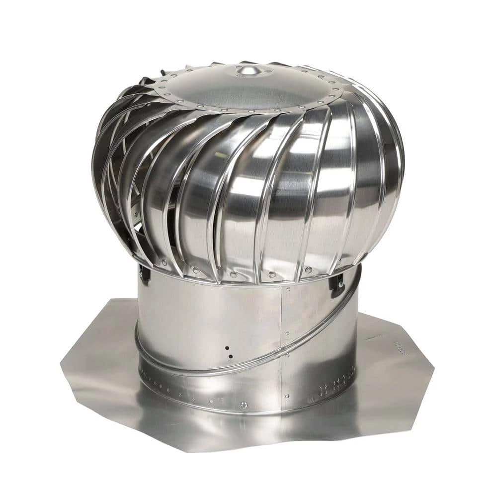 Air Vent 14 in. Mill Aluminum Internally Braced Wind Roof Turbine - Image 3
