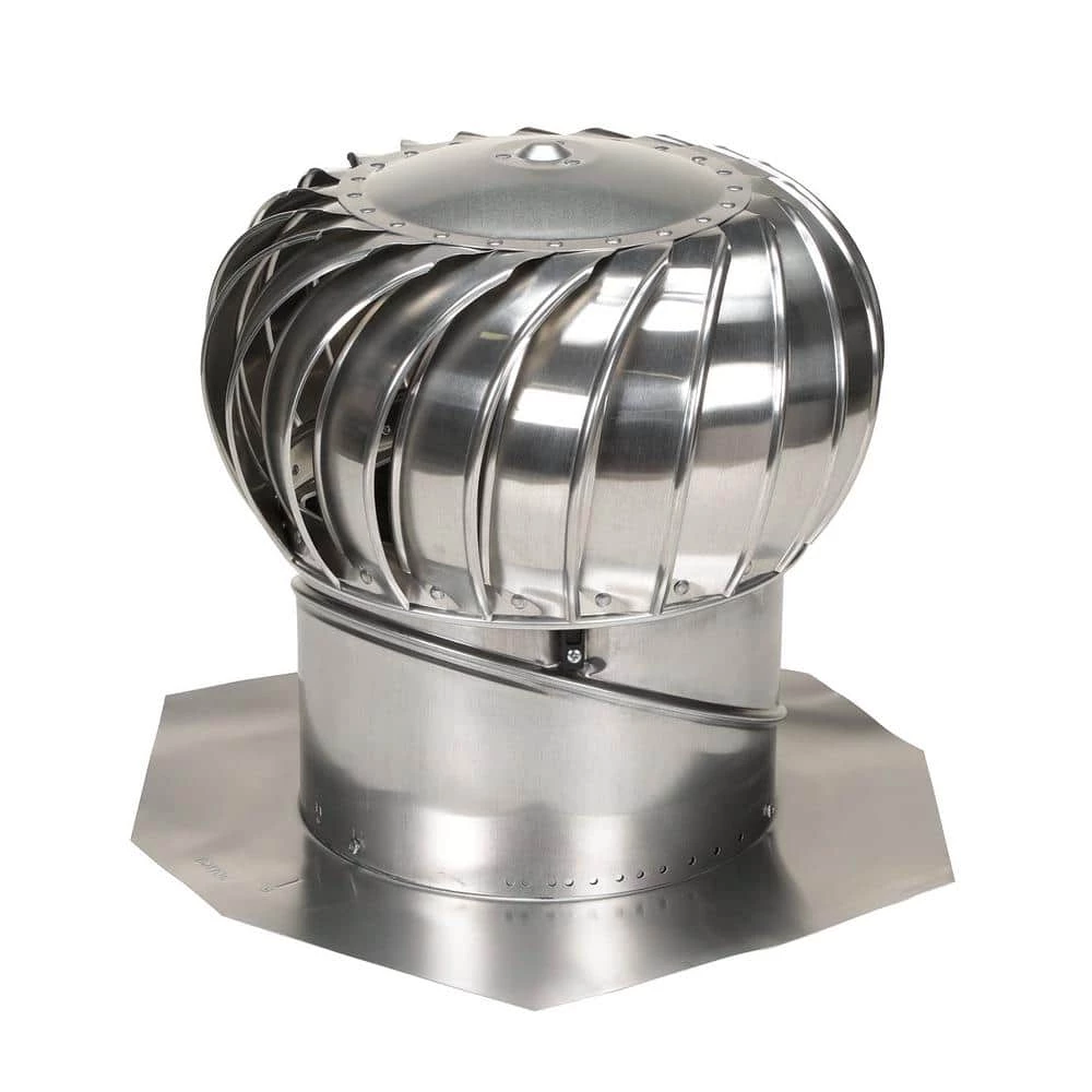 Air Vent 14 in. Mill Aluminum Internally Braced Wind Roof Turbine - Image 6