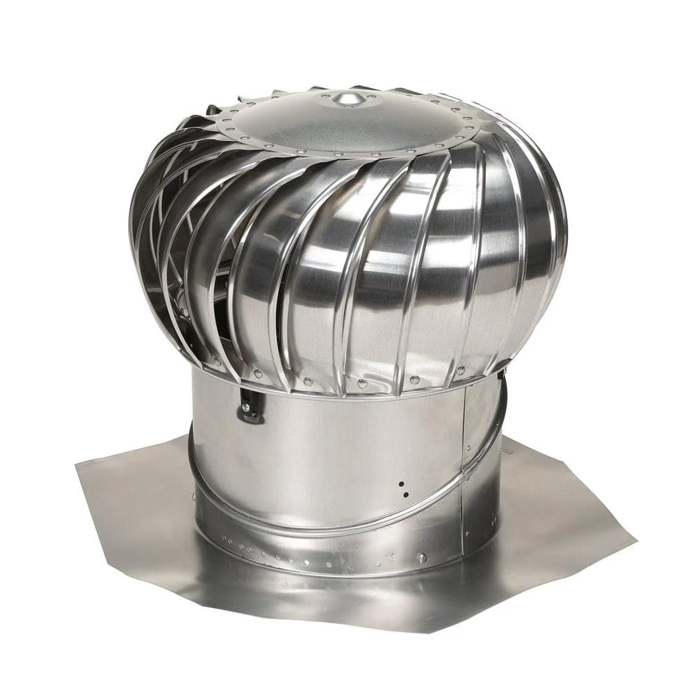 Air Vent 14 in. Mill Aluminum Internally Braced Wind Roof Turbine - Image 2