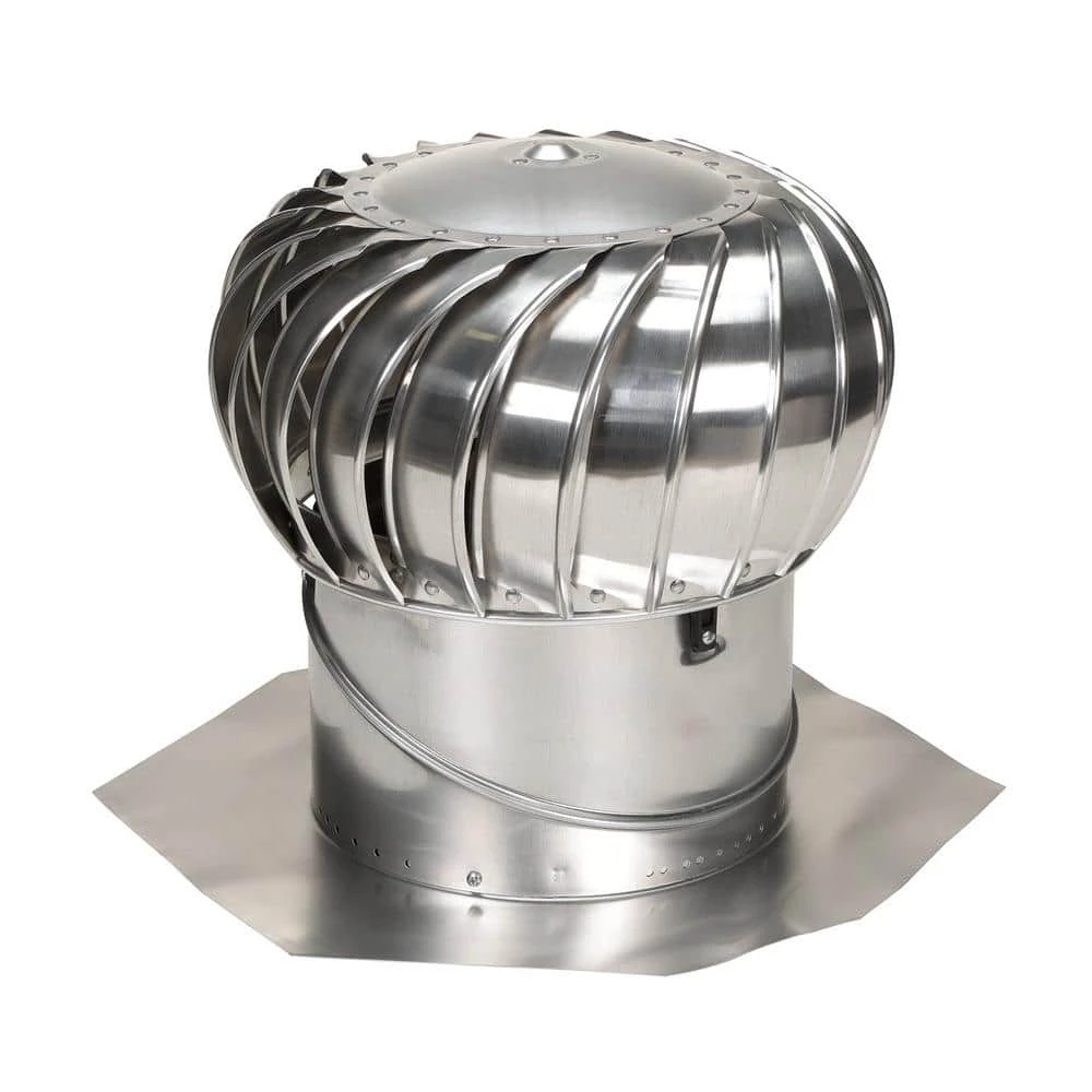 Air Vent 14 in. Mill Aluminum Internally Braced Wind Roof Turbine - Image 9