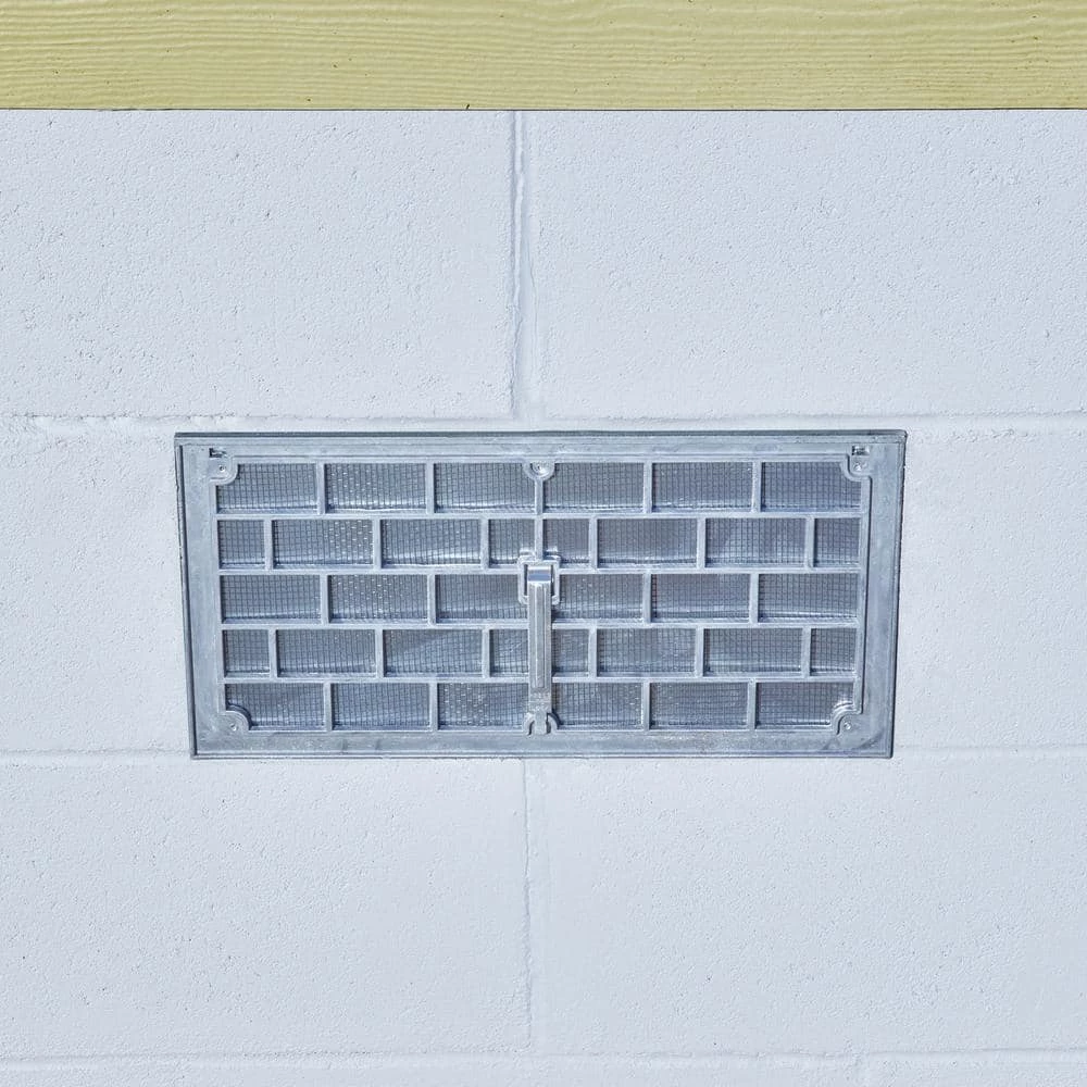 Master Flow Grill Style 16 in. x 8 in. Mill Aluminum Foundation Vent - Image 4