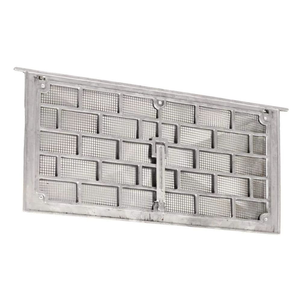 Master Flow Grill Style 16 in. x 8 in. Mill Aluminum Foundation Vent - Image 3