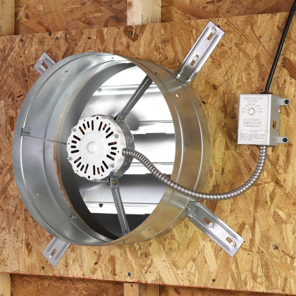 Maxx Air 1600 CFM Mill Electric Powered Gable Mount Electric Attic Fan - Image 2