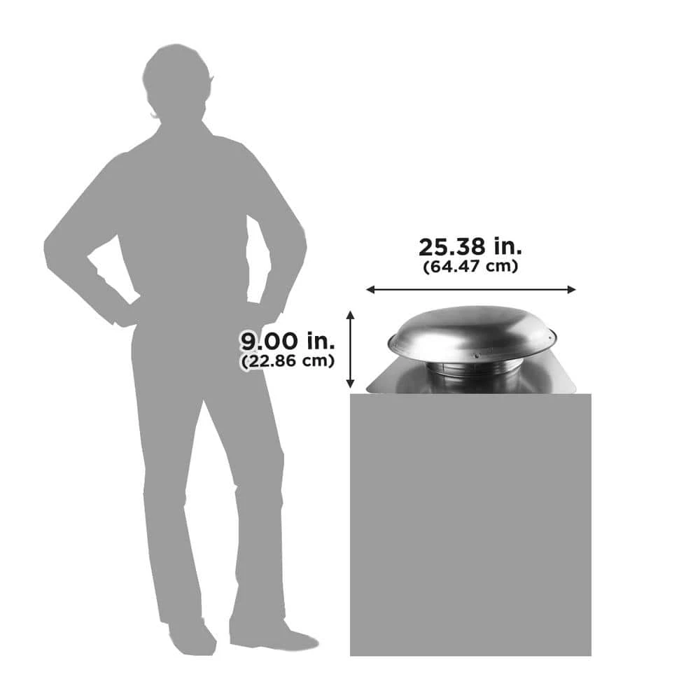 Maxx Air 1200 CFM Mill Power Attic Vent - Image 4