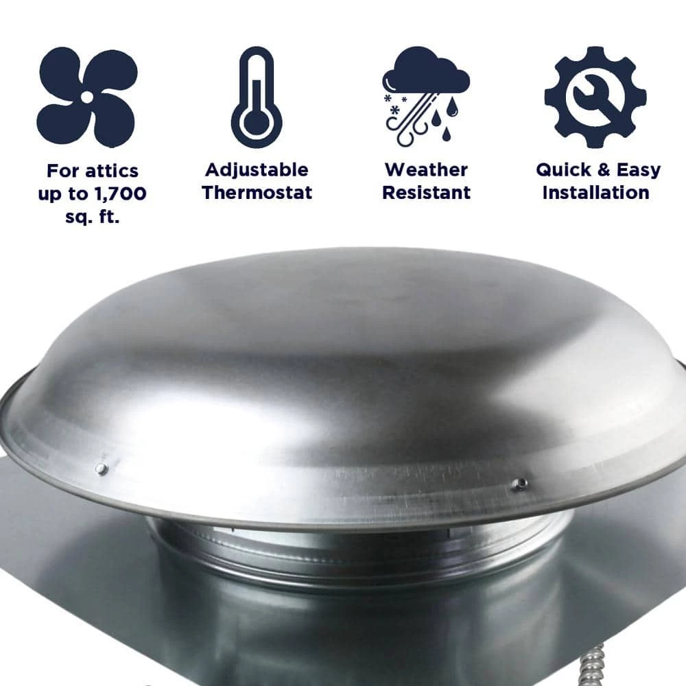 Maxx Air 1200 CFM Mill Power Attic Vent - Image 3