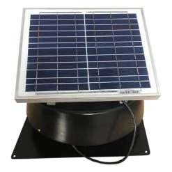 Remington Solar 660 CFM Black Solar Powered Roof Mount Exhaust Fan