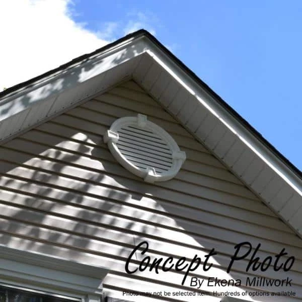 Ekena Millwork 30 in. x 30 in. Octagon Primed Polyurethane Paintable Gable Louver Vent Non-Functional - Image 2