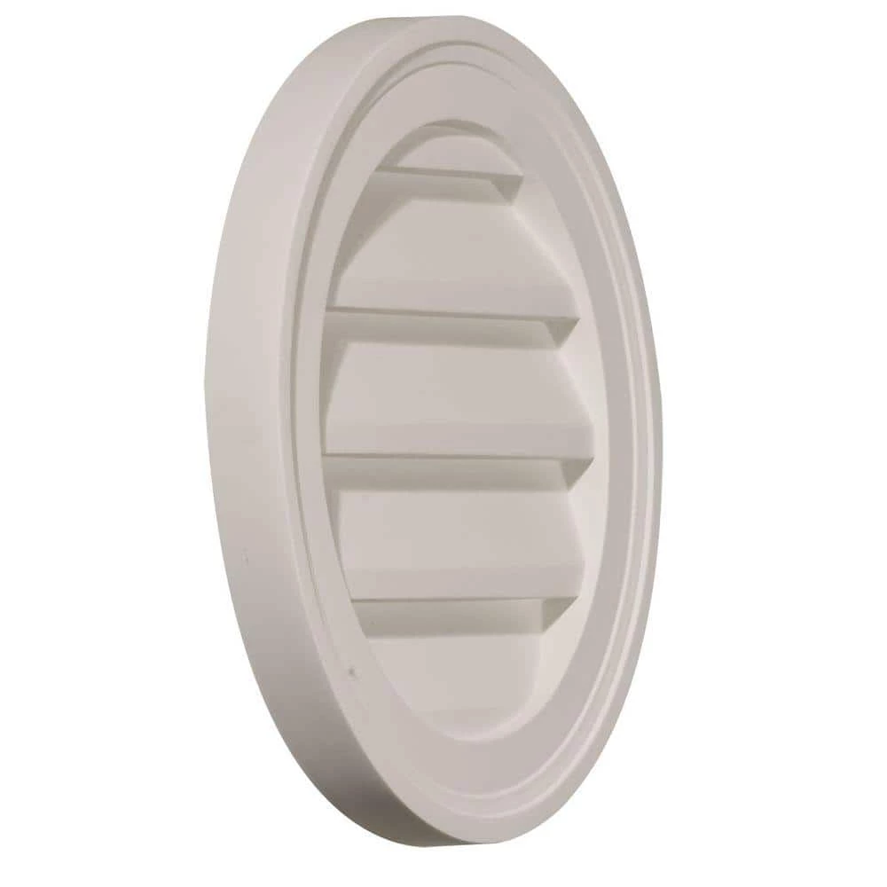 Ekena Millwork 16 in. x 16 in. Round Primed Polyurethane Paintable Gable Louver Vent Non-Functional - Image 2
