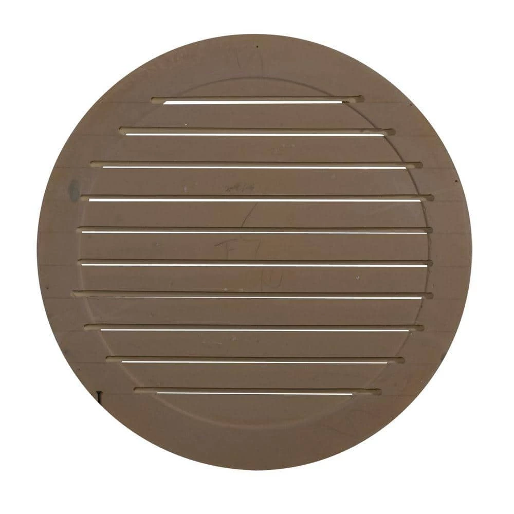 Ekena Millwork 24 in. x 24 in. Round Primed Polyurethane Paintable Gable Louver Vent Functional - Image 2