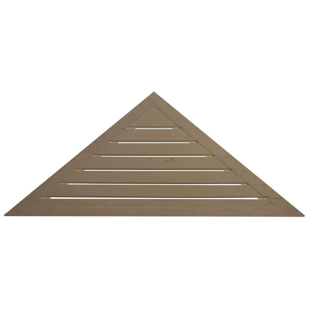 Ekena Millwork 48 in. x 20 in. Triangle Primed Polyurethane Paintable Gable Louver Vent Functional - Image 2