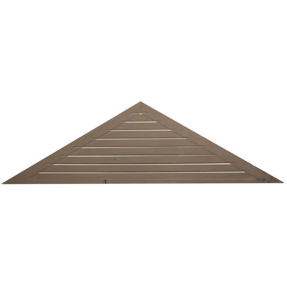 Ekena Millwork 72 in. x 21 in. Triangle Primed Polyurethane Paintable Gable Louver Vent Functional - Image 2