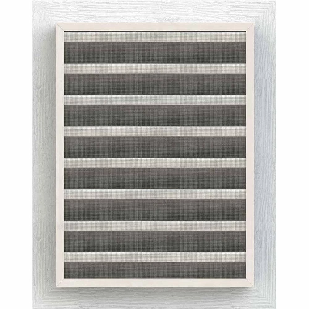 Ekena Millwork 33" x 27" Rectangular Primed Rough Sawn Western Red Cedar Wood Gable Louver Vent Functional - Image 4