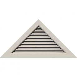 Ekena Millwork 48.125 in. x 24 in. Triangle Primed Smooth Western Red Cedar Wood Paintable Gable Louver Vent