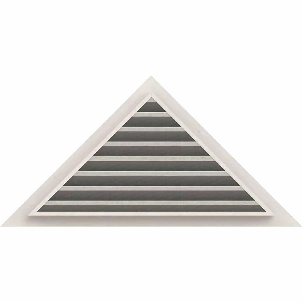 Ekena Millwork 48.125 in. x 24 in. Triangle Primed Smooth Western Red Cedar Wood Paintable Gable Louver Vent - Image 4