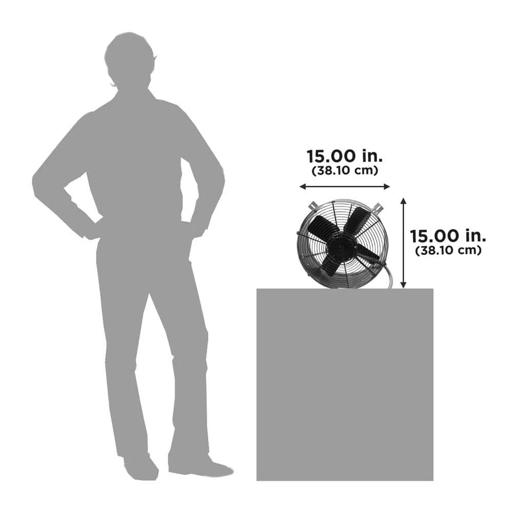 Maxx Air 1300 CFM Red Electric Powered Gable Mount Electric Attic Fan - Image 4