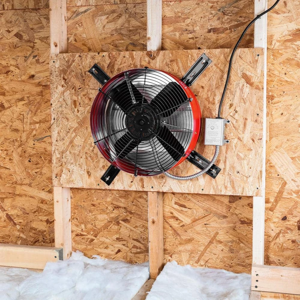 Maxx Air 1300 CFM Red Electric Powered Gable Mount Electric Attic Fan - Image 2
