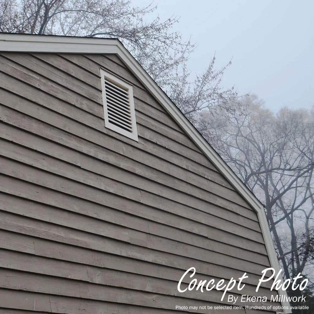 Ekena Millwork 35" x 25" Rectangular Rough Western Red Cedar Wood Paintable Gable Louver Vent Non-Functional - Image 8