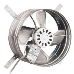 Broan-NuTone 1600 CFM Silver Electric Powered Gable Mount Gable Louver Vent