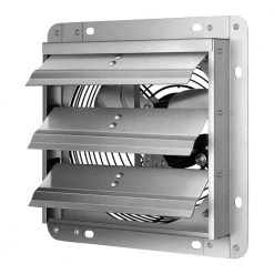 Amucolo 7 in. Silver 760 CFM 1680 RPM High Speed Aluminum Shutter Exhaust Fan with Speed Controller and Power Cord Kit