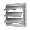 Amucolo 12 in. Square Silver Aluminum Automatic Gravity Shutter Louver Vent Gable Vent