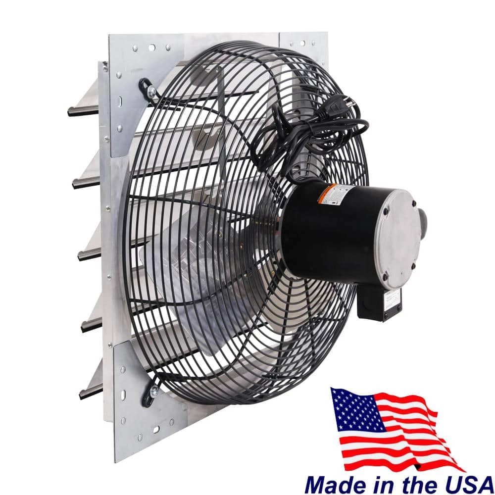 Hessaire 2860 CFM Shutter Exhaust Fan Wall Mounted - Image 2