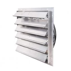 Hessaire 24 in. 4450 CFM Shutter Exhaust Fan Wall Mounted, Dual Speed