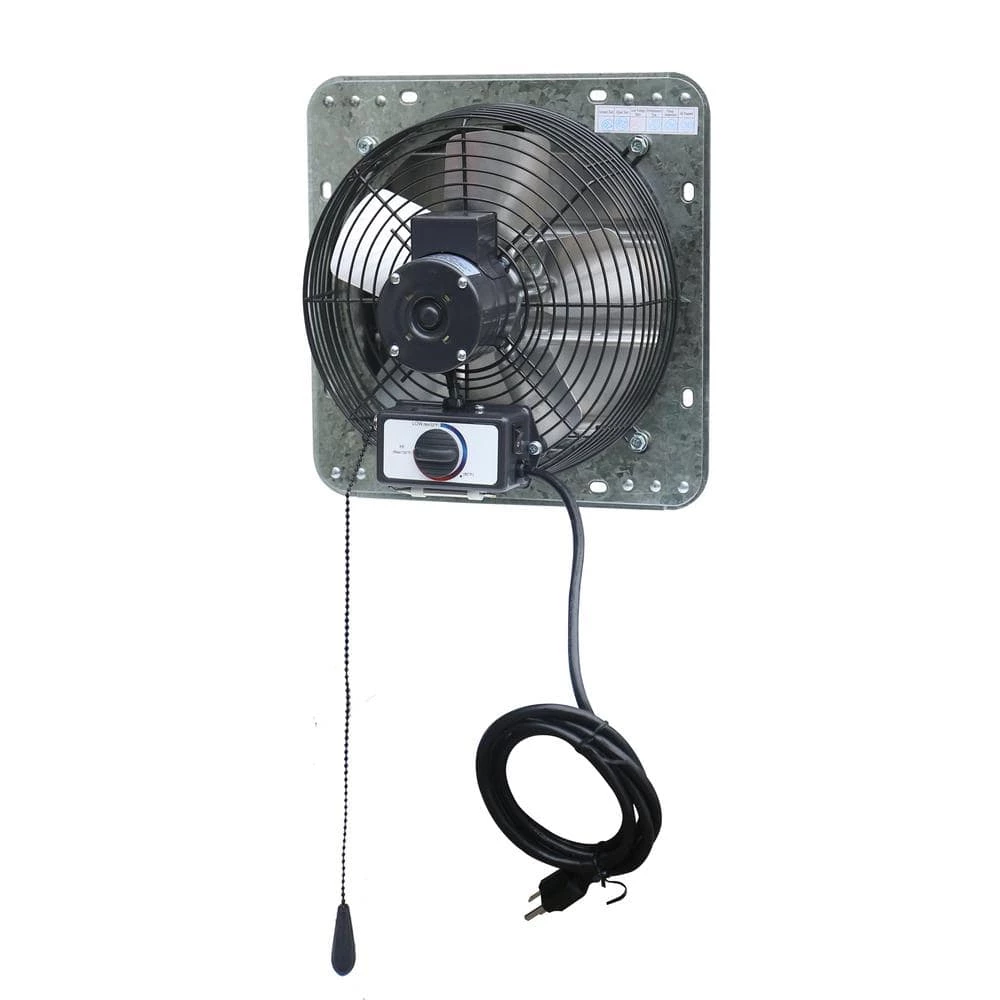 ILIVING 600 CFM Silver Electric Powered Gable Mount Shutter Fan/Vent - Image 4
