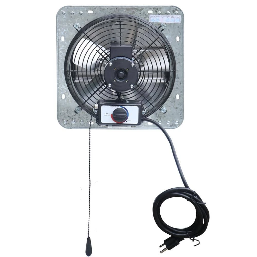 ILIVING 600 CFM Silver Electric Powered Gable Mount Shutter Fan/Vent - Image 3