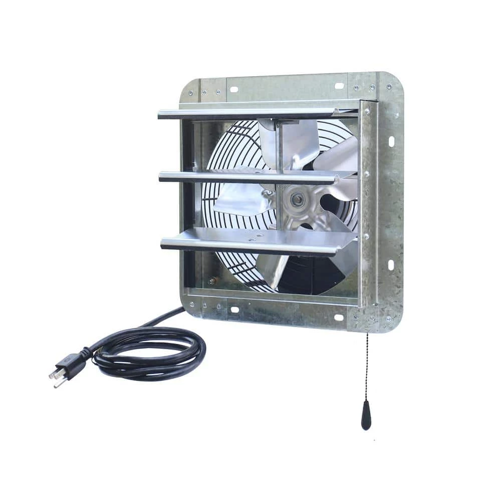ILIVING 600 CFM Silver Electric Powered Gable Mount Shutter Fan/Vent - Image 2