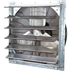 ILIVING 4244 CFM Silver Electric Powered Gable Mount Shutter Fan/Vent