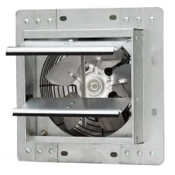 ILIVING 242 CFM Silver Electric Powered Gable Mount Shutter Fan/Vent