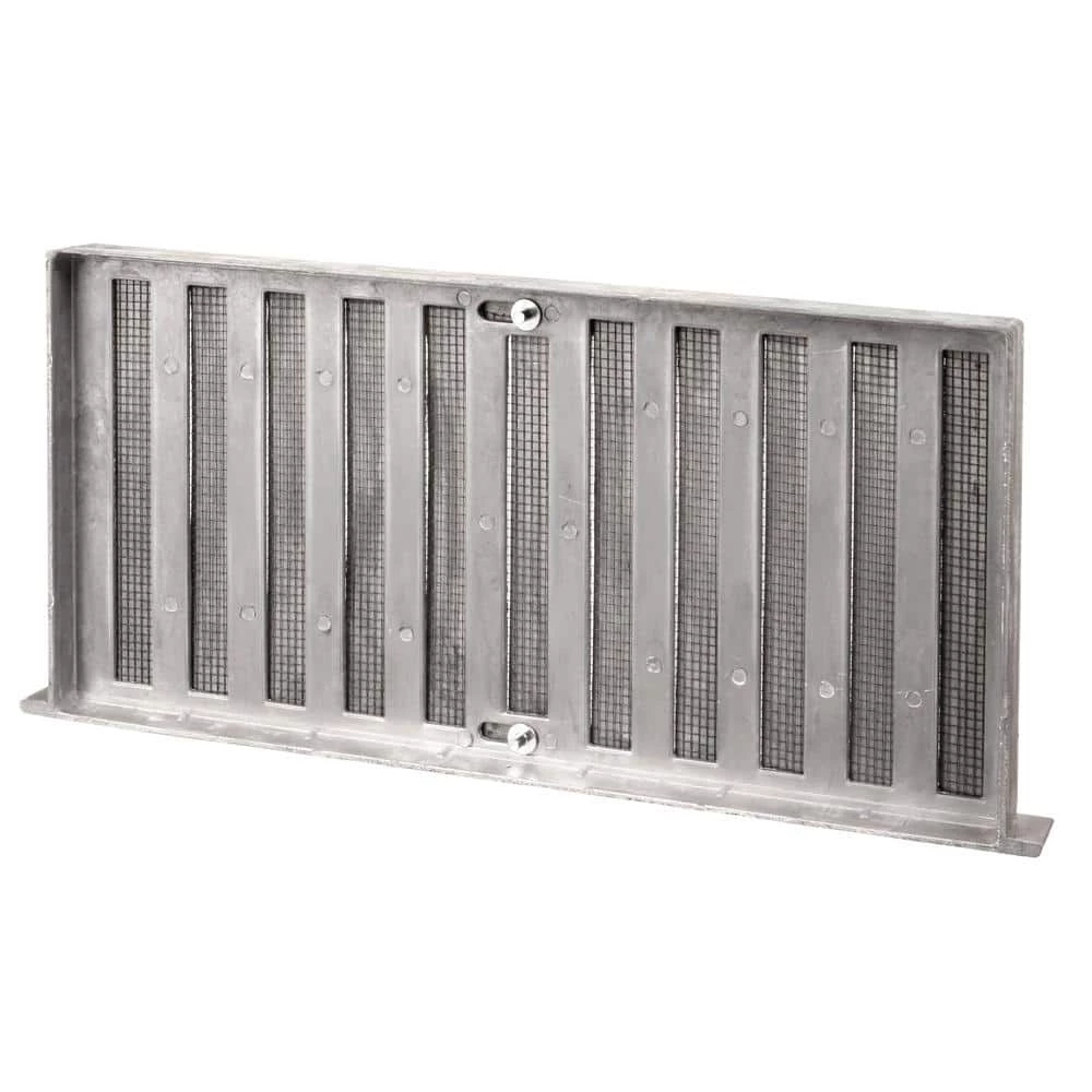 Master Flow 16 in. x 8 in. Die-Cast Aluminum Grate Style Foundation Vent in Mill (Carton of 12) - Image 2