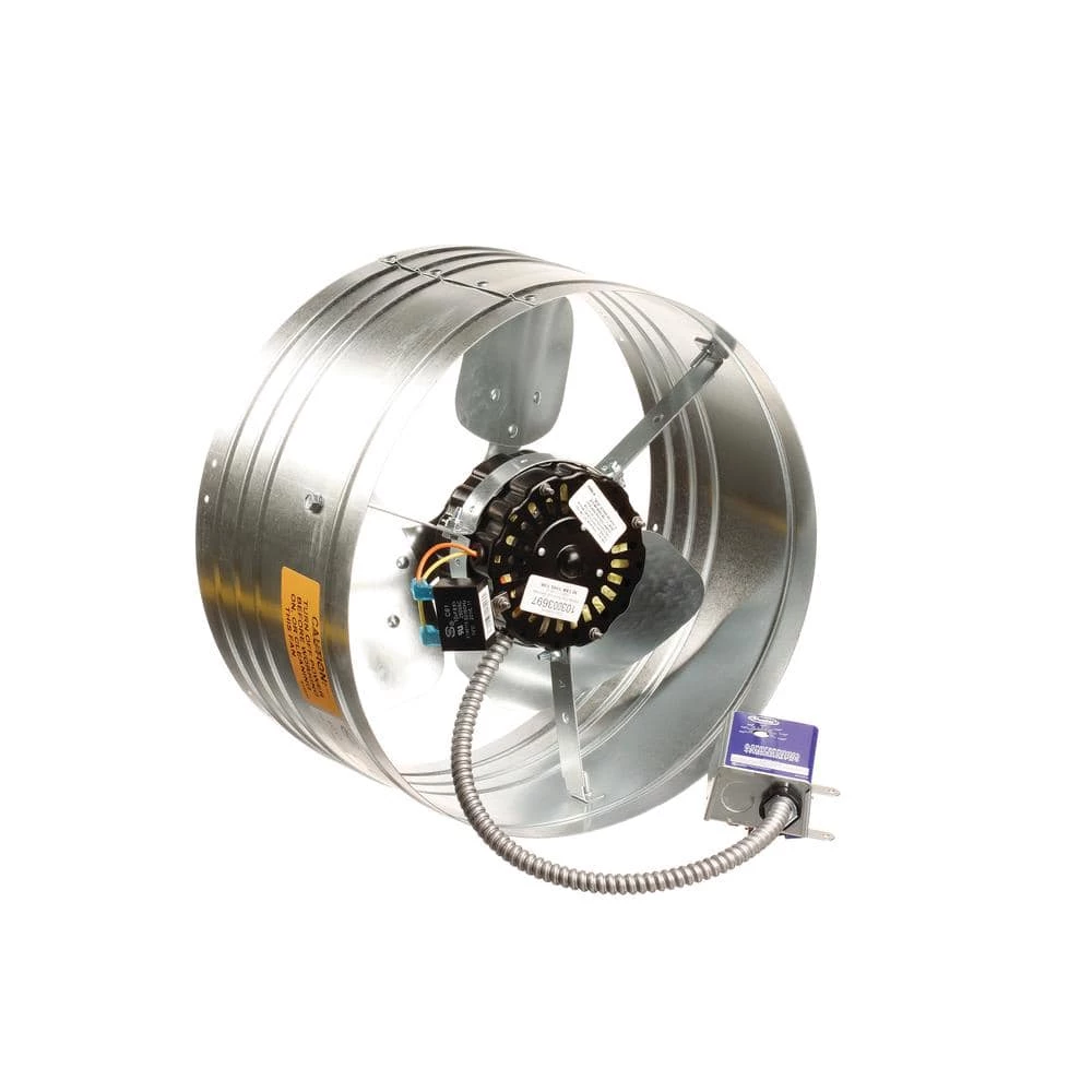 Master Flow 1600 CFM Silver Electric Powered Gable Mount Electric Attic Fan - Image 5