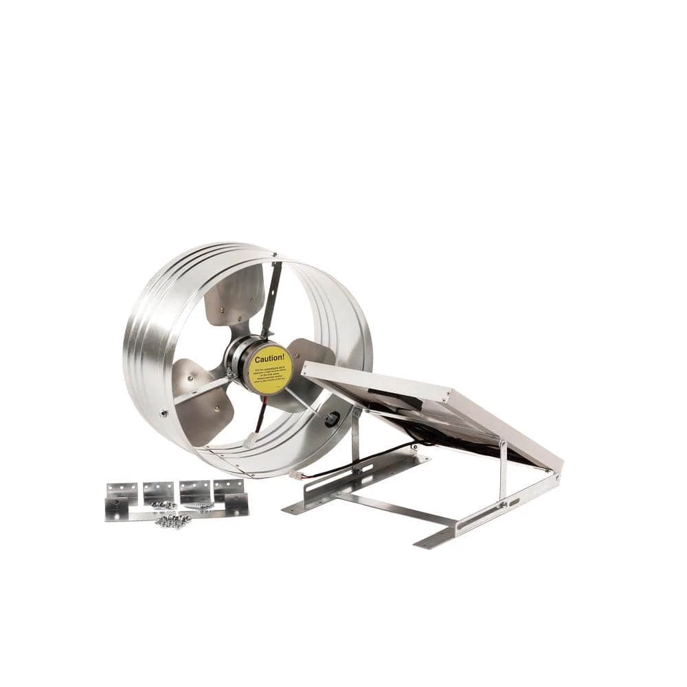 Master Flow 685 CFM Silver Solar Powered Gable Mount Solar Attic Fan - Image 6