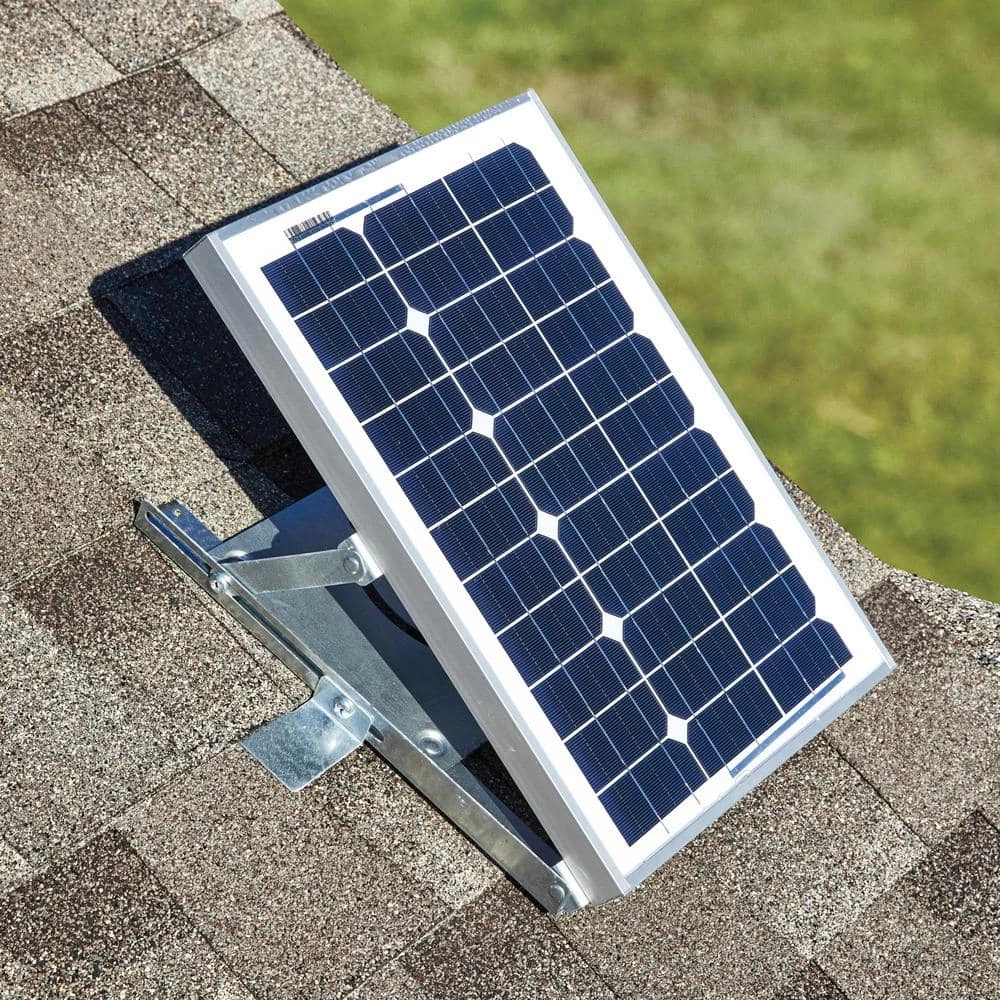 Master Flow 685 CFM Silver Solar Powered Gable Mount Solar Attic Fan - Image 2