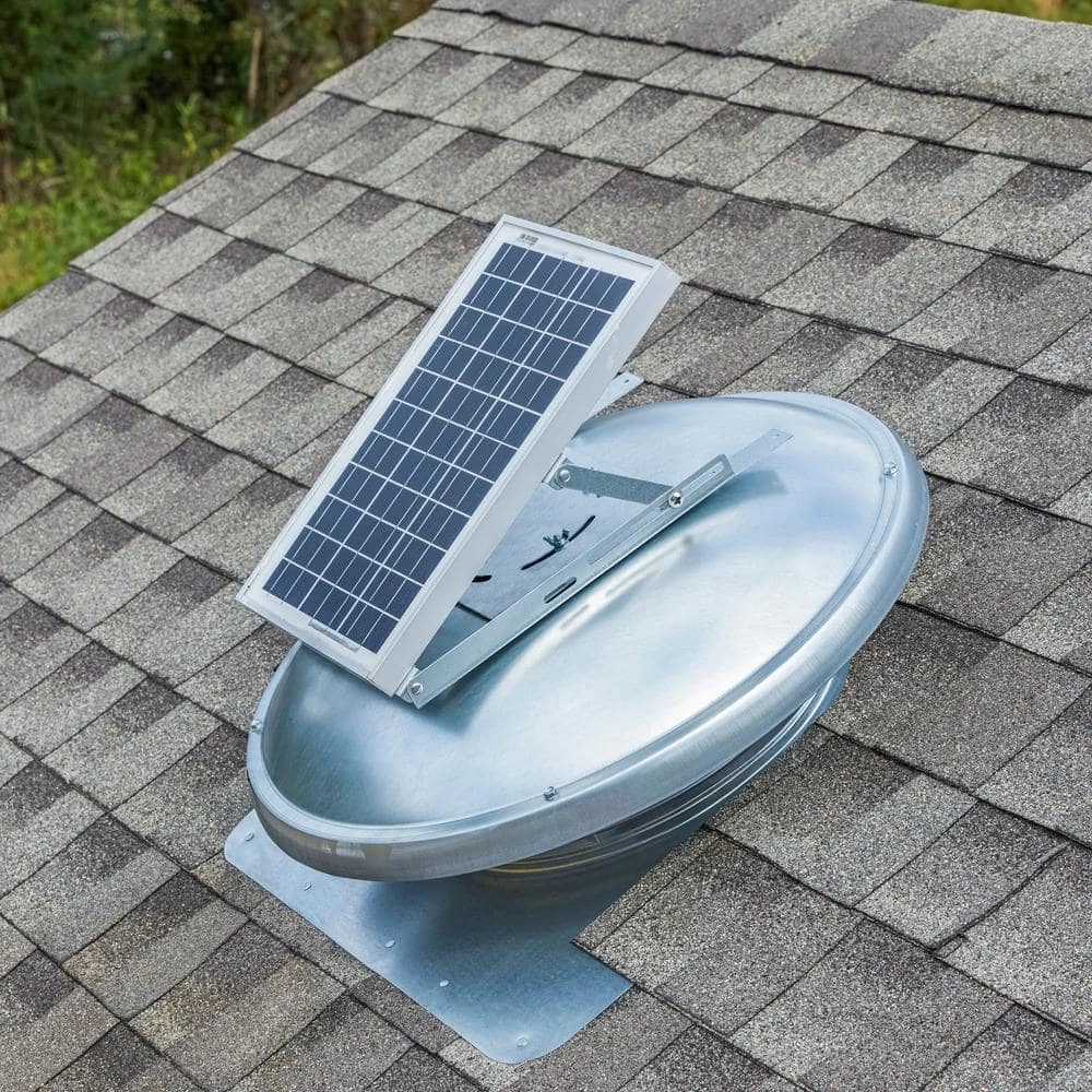 Master Flow 15 Watt Solar Powered Roof Mount Attic Fan - Image 6