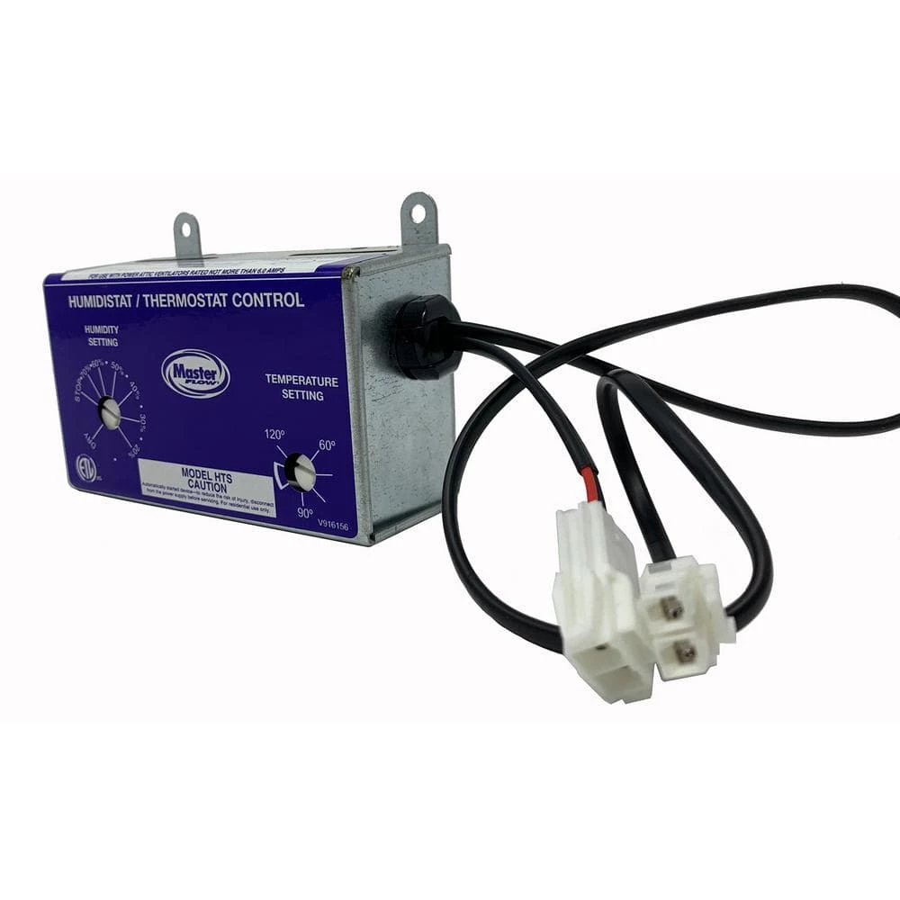 Master Flow Manually Adjustable Humidistat/Thermostat Control for PGSOLAR/PRSOLAR Series Vents - Image 3