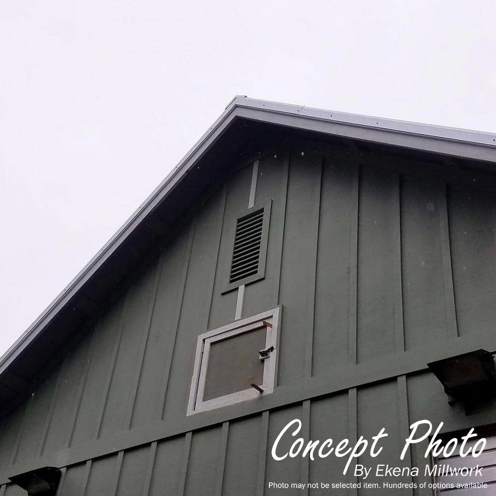 Ekena Millwork 18" x 30" Round Top Gable Vent: Unfinished, Functional, Smooth Pine Gable Vent w/ 1" x 4" Flat Trim Frame - Image 6