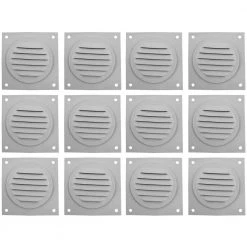 Active Ventilation 2 in. Aluminum Round Soffit Vent in White (12-Pack)