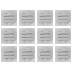 Active Ventilation 6 in. Aluminum Round Soffit Vent in White (12-Pack)