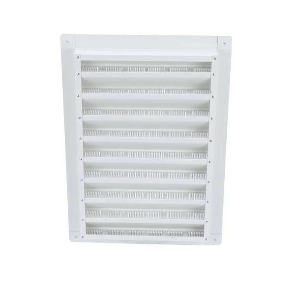 Air Vent 14.50 in. x 20.50 in. Rectangular White Aluminum Automatic Shutter Gable Louver Vent - Image 4