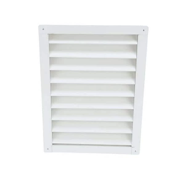 Air Vent 14.50 in. x 20.50 in. Rectangular White Aluminum Automatic Shutter Gable Louver Vent - Image 5