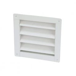 Air Vent 10.50 in. x 10.50 in. Square White Aluminum Automatic Shutter Gable Louver Vent
