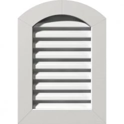 Ekena Millwork 18 in. x 30 in. Arch Top Gable Vent Functional with Flat Trim Frame