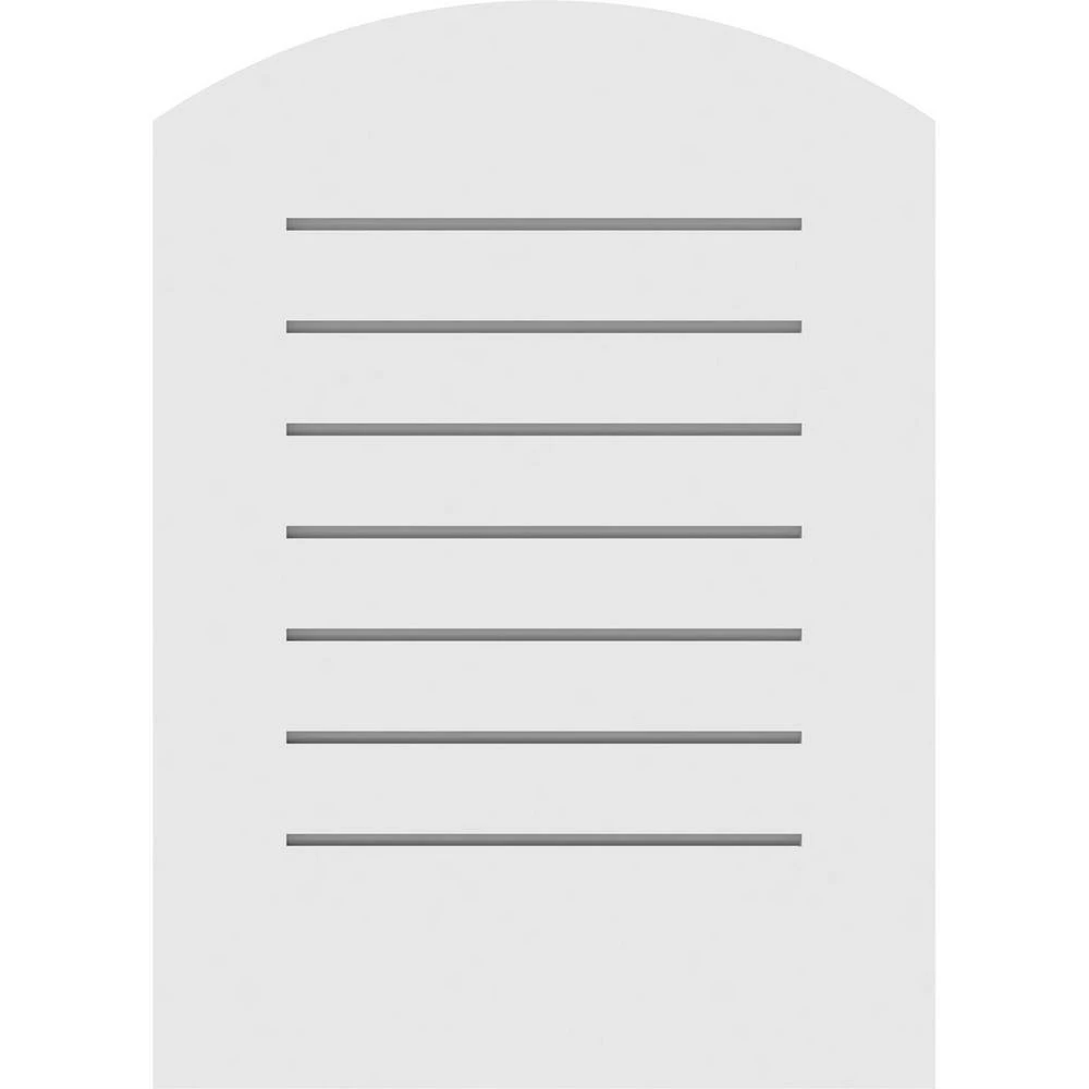 Ekena Millwork 24" x 36" Arch Top Surface Mount PVC Gable Vent: Functional with Standard Frame - Image 4