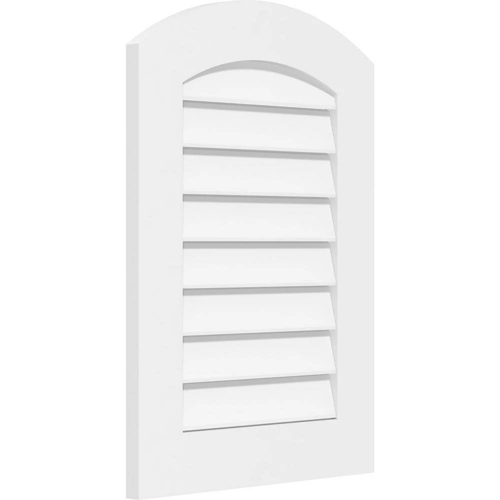 Ekena Millwork 24" x 36" Arch Top Surface Mount PVC Gable Vent: Functional with Standard Frame - Image 2
